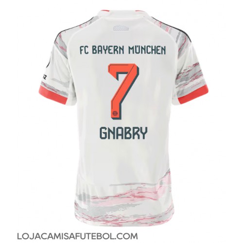 Camisa de Futebol Bayern Munich Serge Gnabry #7 Equipamento Secundário Mulheres 2025-26 Manga Curta